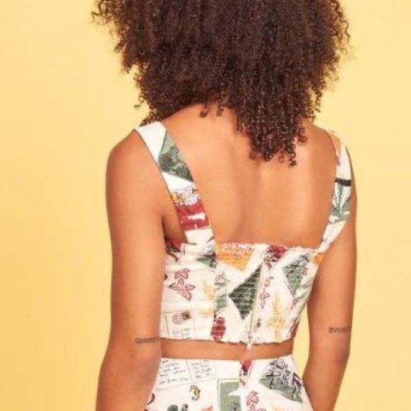 New Reformation Vio Linen Top Vacation 